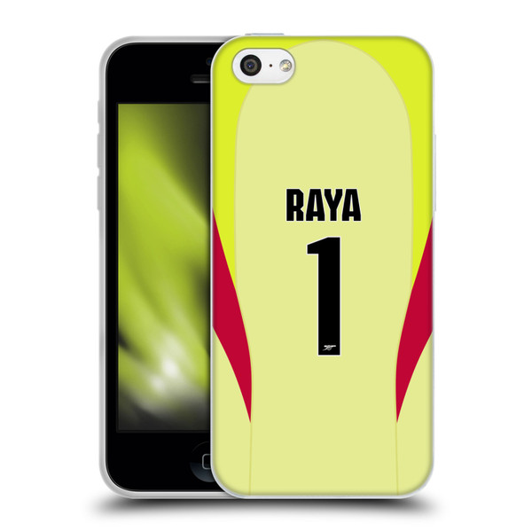 Arsenal FC 2025/26 Players Home Kit 1st Group David Raya Soft Gel Case for Apple iPhone 5c