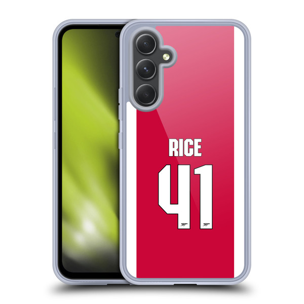 Arsenal FC 2025/26 Players Home Kit 1st Group Declan Rice Soft Gel Case for Samsung Galaxy A54 5G