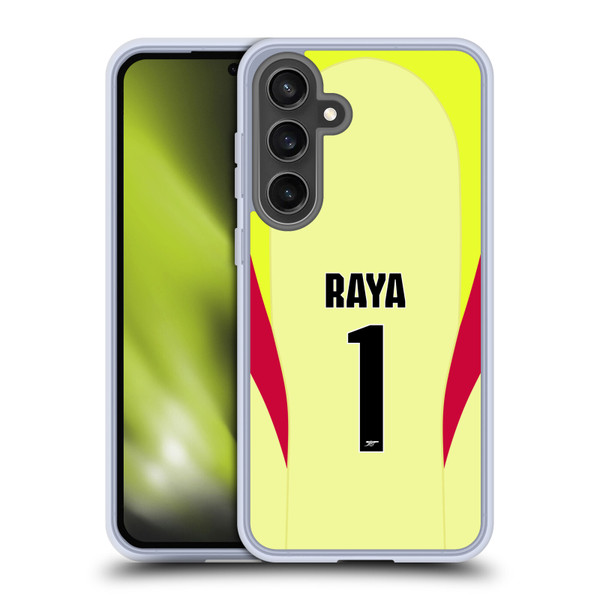 Arsenal FC 2025/26 Players Home Kit 1st Group David Raya Soft Gel Case for Samsung Galaxy S24 FE