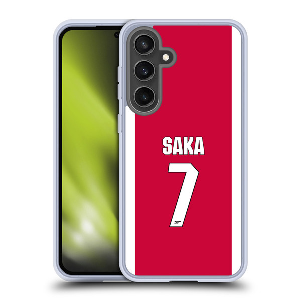 Arsenal FC 2025/26 Players Home Kit 1st Group Bukayo Saka Soft Gel Case for Samsung Galaxy S24 FE