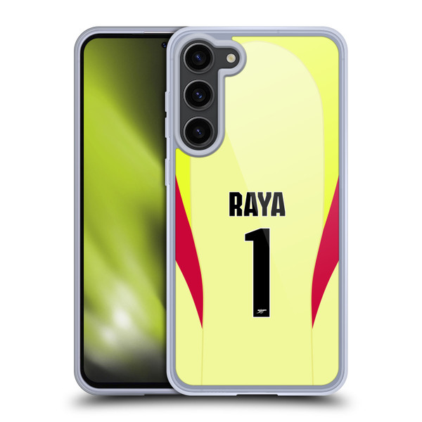 Arsenal FC 2025/26 Players Home Kit 1st Group David Raya Soft Gel Case for Samsung Galaxy S23+ 5G