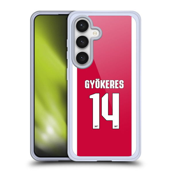Arsenal FC 2025/26 Players Home Kit 1st Group Viktor Gyökeres Soft Gel Case for Samsung Galaxy S24 5G
