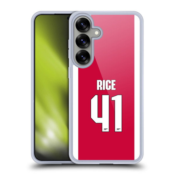 Arsenal FC 2025/26 Players Home Kit 1st Group Declan Rice Soft Gel Case for Samsung Galaxy S25+