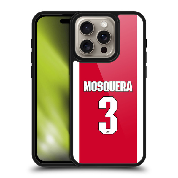 Arsenal FC 2025/26 Players Home Kit 2nd Group Cristhian Mosquera Gel Armour Case For Apple iPhone 16 Pro