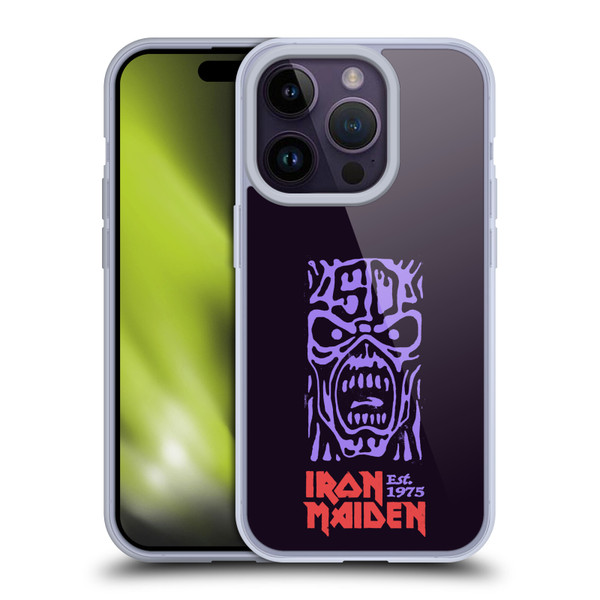 Iron Maiden Key Art Logo Soft Gel Case for Apple iPhone 14 Pro
