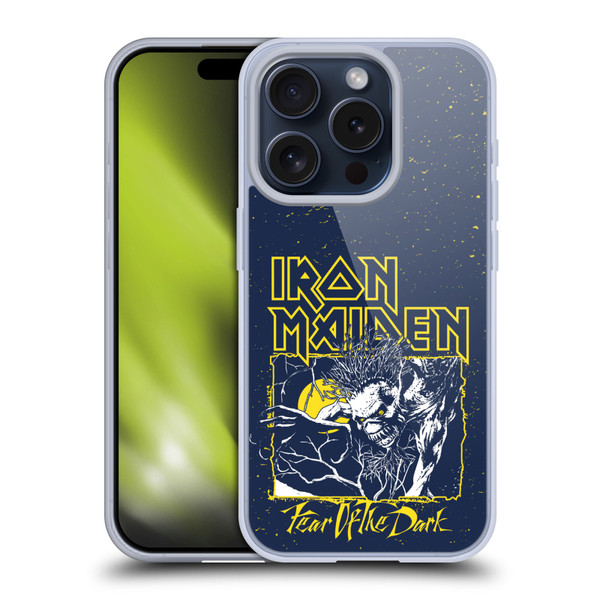 Iron Maiden Key Art FOTD Distressed Soft Gel Case for Apple iPhone 15 Pro