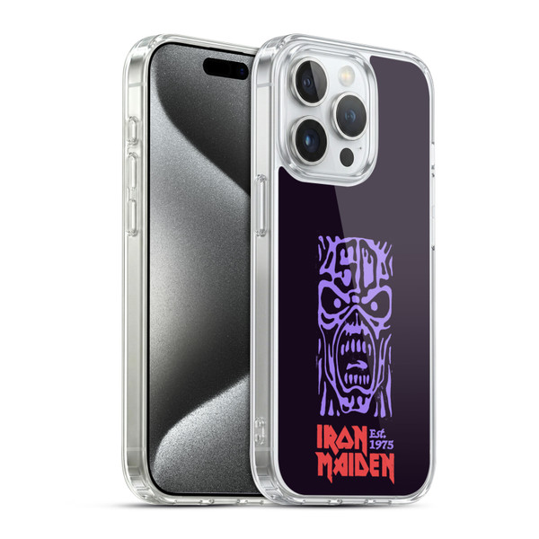 Iron Maiden Key Art Logo Soft Gel Case for Apple iPhone 15 Pro & MagSafe