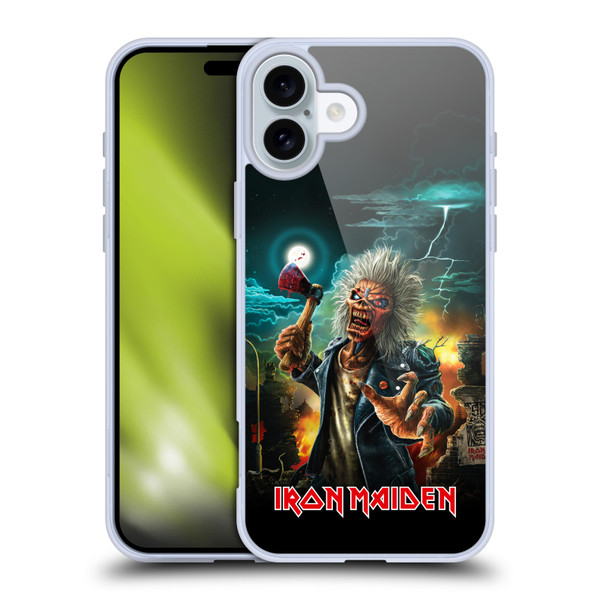 Iron Maiden Key Art Run For Your Lives Soft Gel Case for Apple iPhone 16 Plus