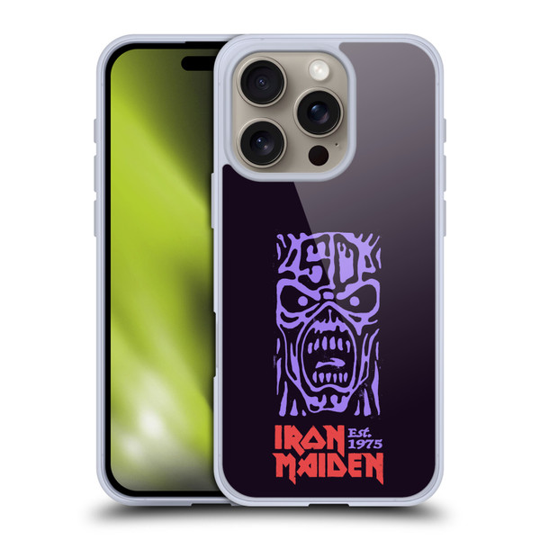 Iron Maiden Key Art Logo Soft Gel Case for Apple iPhone 16 Pro