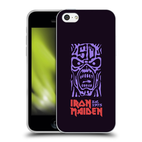 Iron Maiden Key Art Logo Soft Gel Case for Apple iPhone 5c
