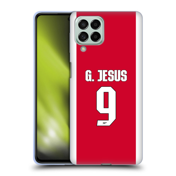 Arsenal FC 2025/26 Players Home Kit 2nd Group Gabriel Jesus Soft Gel Case for Samsung Galaxy M53 (2022)