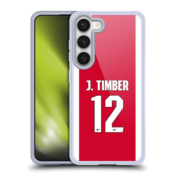 Arsenal FC 2025/26 Players Home Kit 2nd Group Jurriën Timber Soft Gel Case for Samsung Galaxy S23 5G