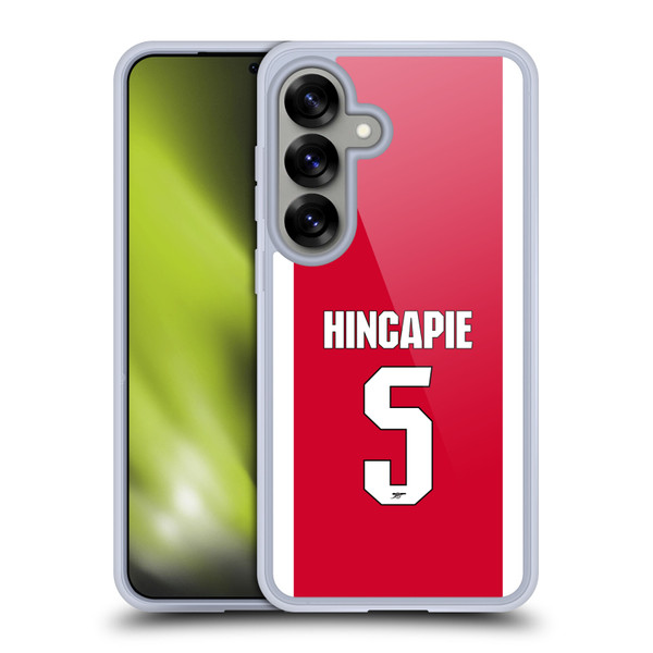 Arsenal FC 2025/26 Players Home Kit 2nd Group Piero Hincapié Soft Gel Case for Samsung Galaxy S25