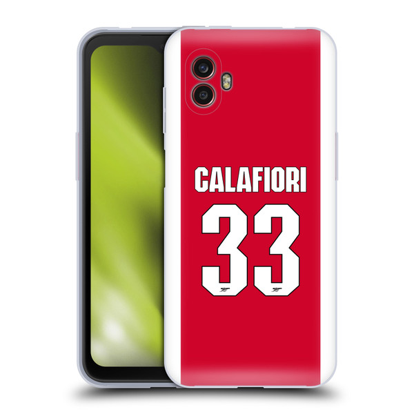 Arsenal FC 2025/26 Players Home Kit 2nd Group Riccardo Calafiori Soft Gel Case for Samsung Galaxy Xcover6 Pro/Pro2