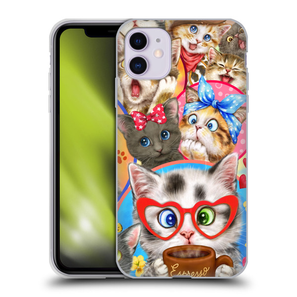 Kayomi Harai Graphic Art Character Cats Soft Gel Case for Apple iPhone 11