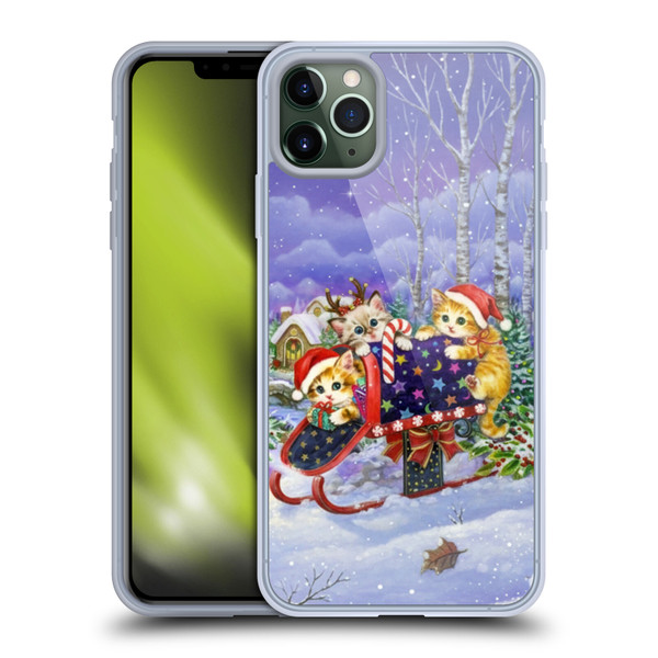 Kayomi Harai Graphic Art Christmas Cats Mailbox Soft Gel Case for Apple iPhone 11 Pro Max