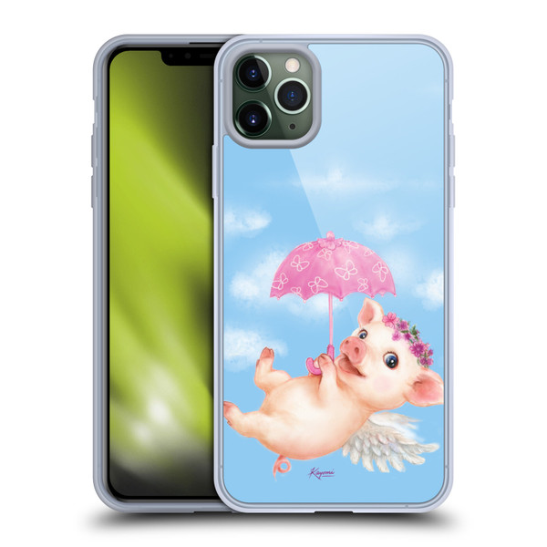 Kayomi Harai Graphic Art Pig Umbrella Soft Gel Case for Apple iPhone 11 Pro Max