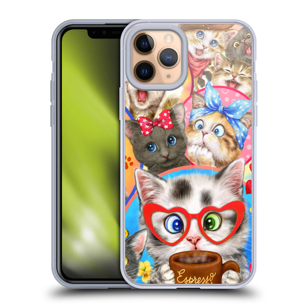 Kayomi Harai Graphic Art Character Cats Soft Gel Case for Apple iPhone 11 Pro
