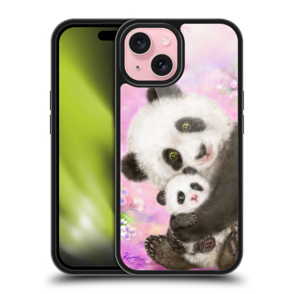 Kayomi Harai Graphic Art Panda Mom And Baby Gel Armour Case For Apple iPhone 15