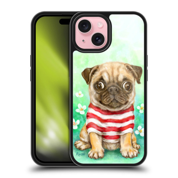 Kayomi Harai Graphic Art Pug Gel Armour Case For Apple iPhone 15