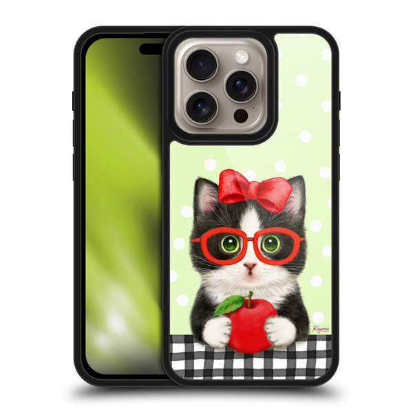 Kayomi Harai Graphic Art Teacher Cat With Apple Gel Armour Case For Apple iPhone 16 Pro