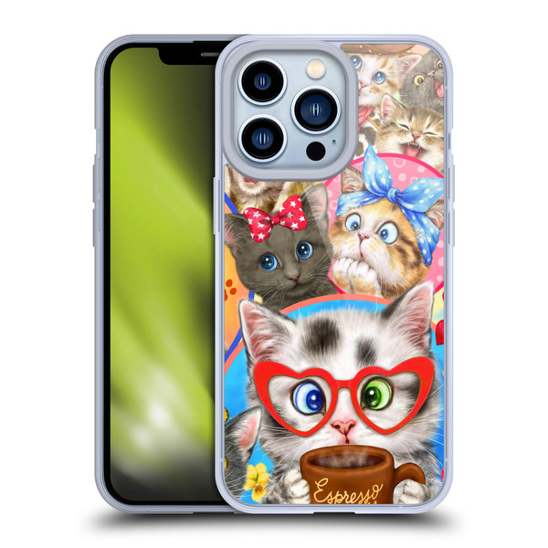 Kayomi Harai Graphic Art Character Cats Soft Gel Case for Apple iPhone 13 Pro
