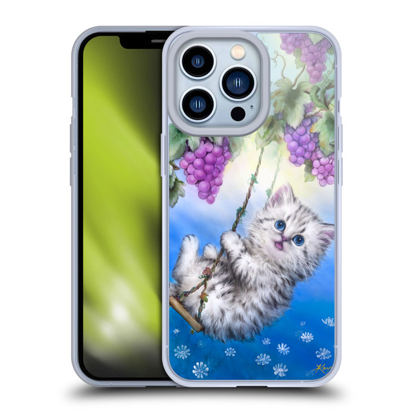 Kayomi Harai Graphic Art Kitten Swing With Grapes Soft Gel Case for Apple iPhone 13 Pro