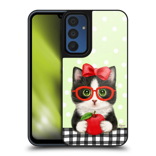 Kayomi Harai Graphic Art Teacher Cat With Apple Gel Armour Case For Samsung Galaxy A15