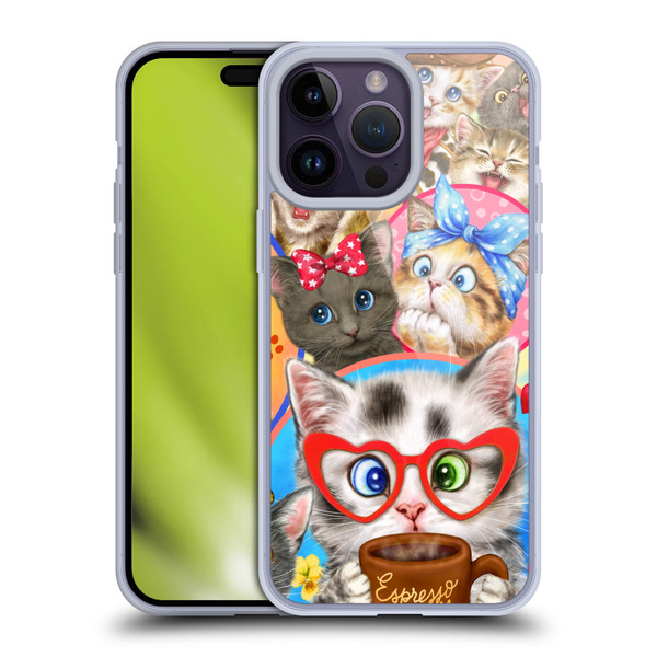 Kayomi Harai Graphic Art Character Cats Soft Gel Case for Apple iPhone 14 Pro Max & MagSafe