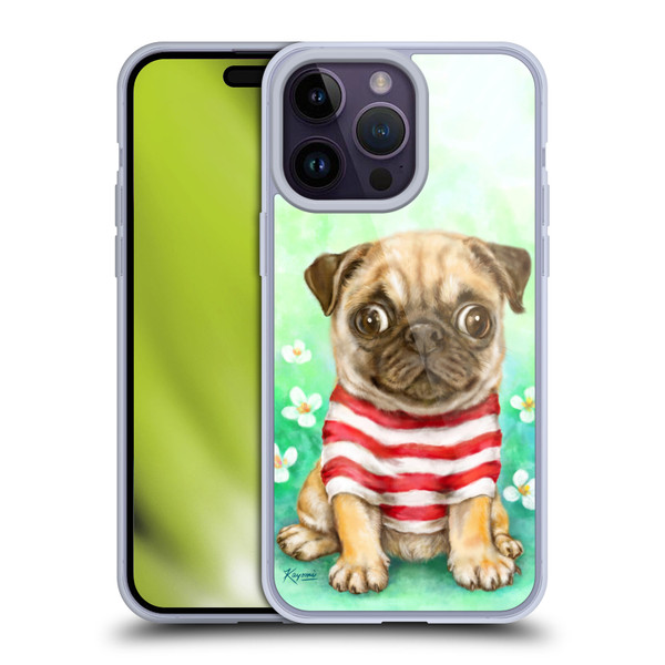 Kayomi Harai Graphic Art Pug Soft Gel Case for Apple iPhone 14 Pro Max