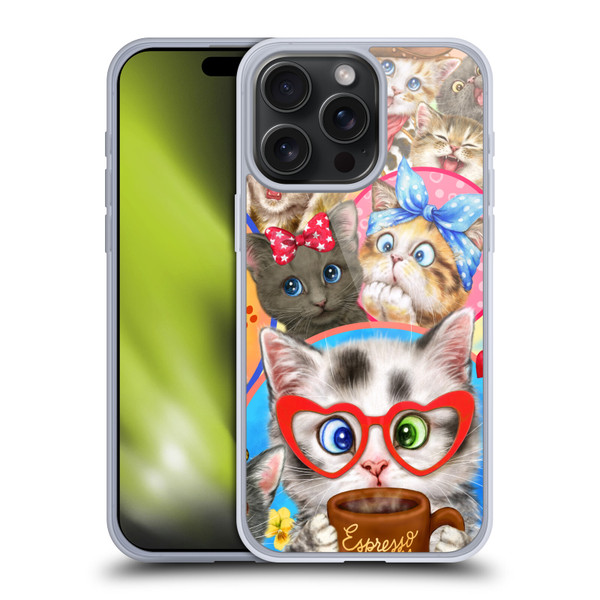 Kayomi Harai Graphic Art Character Cats Soft Gel Case for Apple iPhone 15 Pro Max