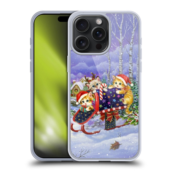 Kayomi Harai Graphic Art Christmas Cats Mailbox Soft Gel Case for Apple iPhone 15 Pro Max
