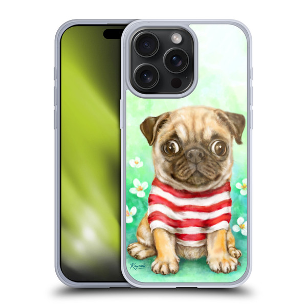 Kayomi Harai Graphic Art Pug Soft Gel Case for Apple iPhone 15 Pro Max