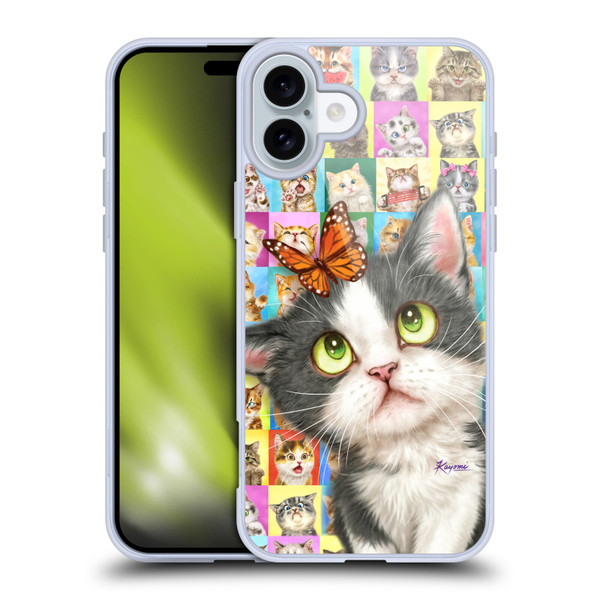 Kayomi Harai Graphic Art Cats Puzzle Soft Gel Case for Apple iPhone 16 Plus