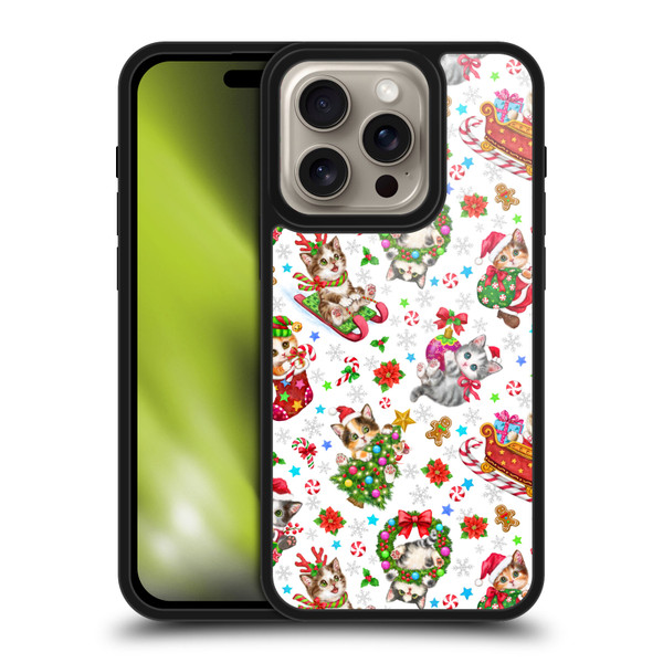 Kayomi Harai Magical Fantasy Christmas Kittens Pattern Gel Armour Case For Apple iPhone 16 Pro