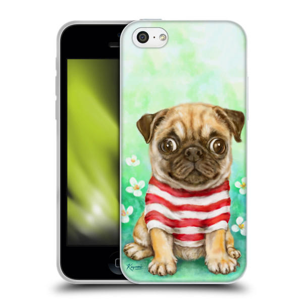 Kayomi Harai Graphic Art Pug Soft Gel Case for Apple iPhone 5c