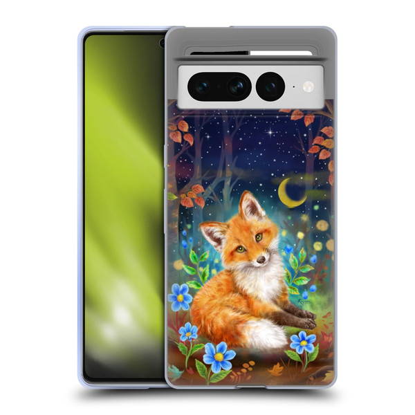 Kayomi Harai Graphic Art Dreamy Night Fox Soft Gel Case for Google Pixel 7 Pro