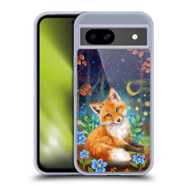 Kayomi Harai Graphic Art Dreamy Night Fox Soft Gel Case for Google Pixel 8a