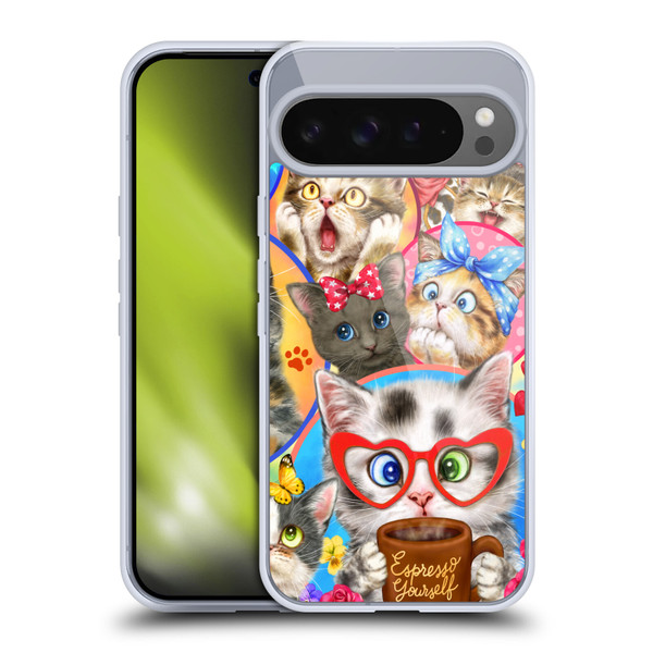 Kayomi Harai Graphic Art Character Cats Soft Gel Case for Google Pixel 9 Pro XL