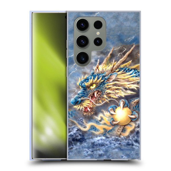 Kayomi Harai Graphic Art Blue Asian Dragon Soft Gel Case for Samsung Galaxy S24 Ultra 5G