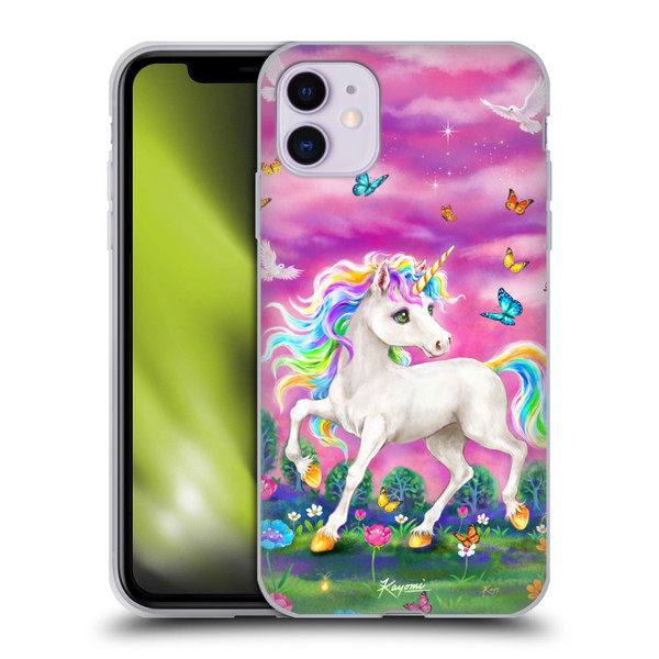 Kayomi Harai Magical Fantasy Unicorn And Butterflies Soft Gel Case for Apple iPhone 11