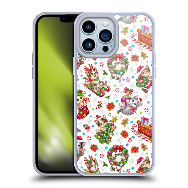 Kayomi Harai Magical Fantasy Christmas Kittens Pattern Soft Gel Case for Apple iPhone 13 Pro Max