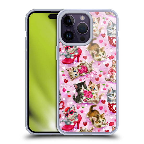 Kayomi Harai Magical Fantasy Hugs & Kisses Kittens Pattern Soft Gel Case for Apple iPhone 14 Pro Max