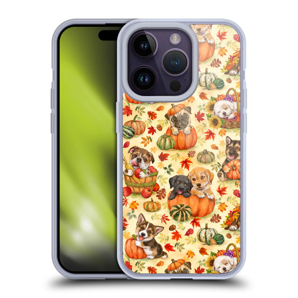 Kayomi Harai Magical Fantasy Harvest Puppies Pattern Soft Gel Case for Apple iPhone 14 Pro