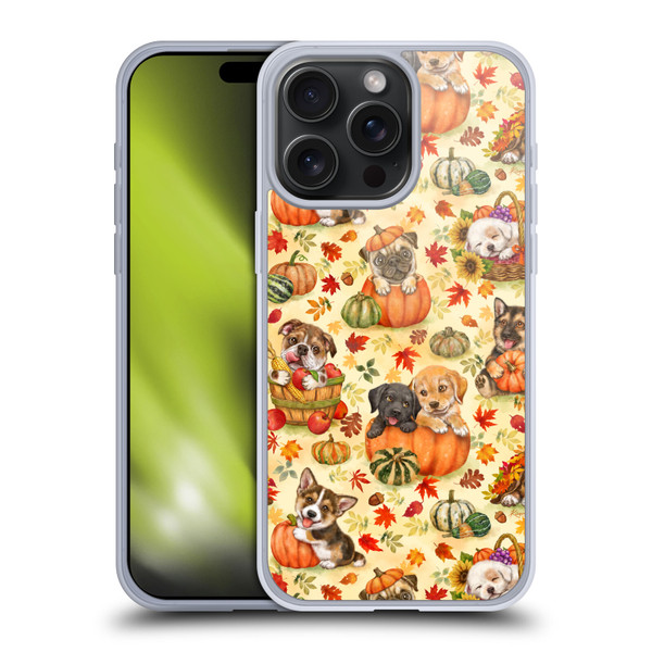 Kayomi Harai Magical Fantasy Harvest Puppies Pattern Soft Gel Case for Apple iPhone 15 Pro Max