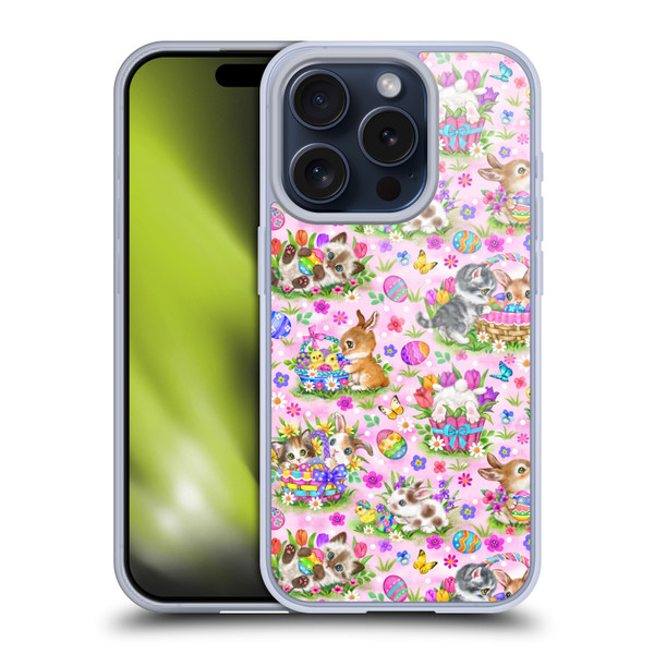 Kayomi Harai Magical Fantasy Easter Friends Pattern Soft Gel Case for Apple iPhone 15 Pro & MagSafe