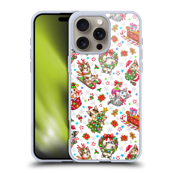 Kayomi Harai Magical Fantasy Christmas Kittens Pattern Soft Gel Case for Apple iPhone 16 Pro Max