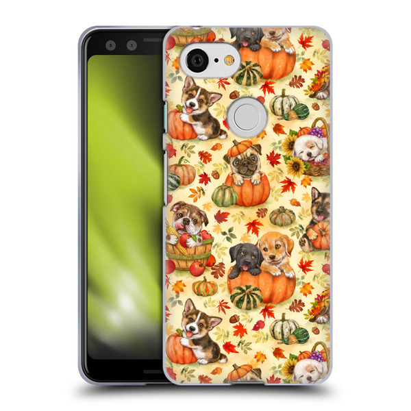 Kayomi Harai Magical Fantasy Harvest Puppies Pattern Soft Gel Case for Google Pixel 3