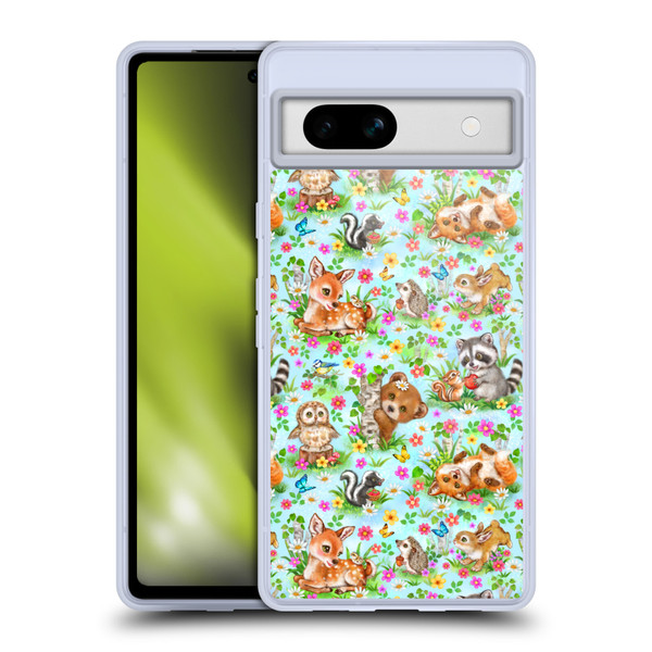 Kayomi Harai Magical Fantasy Woodland Spring Pattern Soft Gel Case for Google Pixel 7a