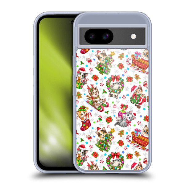 Kayomi Harai Magical Fantasy Christmas Kittens Pattern Soft Gel Case for Google Pixel 8a